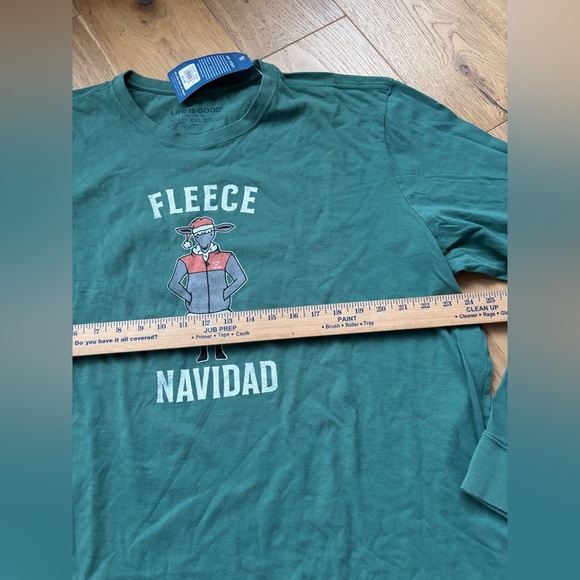 NWT Life is good “fleece navidad” Christmas shirt long sleeve XXL - Picture 5 of 5